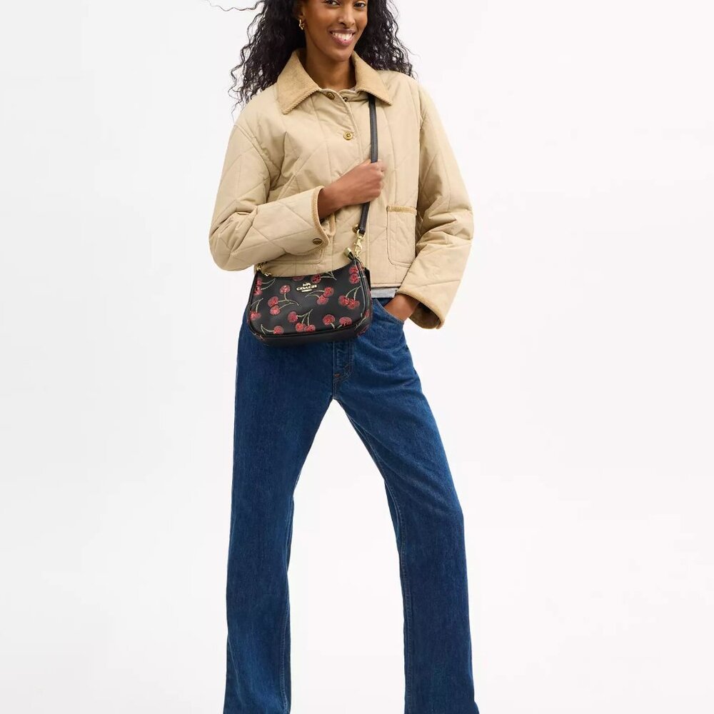 Coach CCZ16 Teri Shoulder Bag Leather Crossbody With Cherry Print NWT - Picture 4 of 12